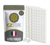 ✮MARQUE FRANCAISE✮-CZ Store®-scratch autocollant|240PCS- 15MM|✮✮GARANTIE A VIE✮✮-autocollant pastille | double face pour decoration/cadres/photos/couture- blanc