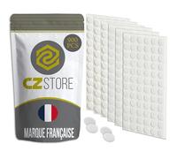 ✮MARQUE FRANCAISE✮-CZ Store®-scratch autocollant|900PCS|✮✮GARANTIE A VIE✮✮-autocollant pastille|TAILLE 10MM| double face pour decoration/cadres/photos/couture- autocollant blanc (10 MM X 900 PCS)
