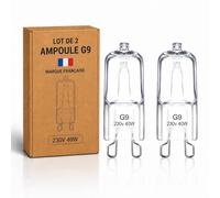 Marque Française Lot de 2 Ampoule G9 LED Ampoule Four Halogène 40W 2700K | Ampoule G9 LED Blanc Chaud, Ampoule LED G9 230V, Résistance 300°C, Ampoule G9 LED Compatible Neff Whirlpool Bosch, Dimmable