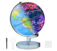Marque Globe Terrestre Lumineux 9en1 20 cm pour Enfants et Adultes,Carte 88 Constellations,Lampe LED Tactile,Veilleuse STEM Géographie pour Chambre,Bureau et Classe