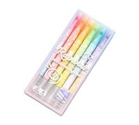 Marque-notes décoratifs, pailletés, 6 couleurs | Surligneur à pointe oblique pour les mises en page créatives, journal, étude