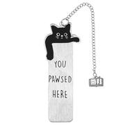 Marque-Page Chat Mignon, Marque-Pages en Alliage de Zinc avec Empreintes de Pattes Chaton Cadeaux pour Les Amoureux Des Chats Marque-Pages Amusants pour Chaton Accessoires Lecture (Style E)