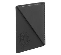 Marque-page Coin Rose Noir en Cuir Imperméable, Portable, Léger | Protection des Pages, Motif Floral Rose, Accessoire de Lecture Compact, Usage Quotidien pour Livres et Cahiers