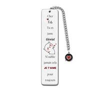 Marque-Page Fils Filleulscadeaux D'anniversaire Noël Inspirer Cadeaux Personnalisés Je T'aime Retour à L'école Remise DiplôMes Meilleurs Voeux Livre Accessoires Pour Amateurs De Lecture Signet