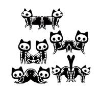 Marque-page magnétique en forme de chat avec tête de mort - pour enseignants, de livres, adultes, femmes, lecteurs, bibliothécaires, chaussettes de lecture, anniversaire, vacances