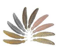 Marque-Pages En Métal À Plumes ¿ Élégants, Durables, Fins, Design Vintage, Lot De 10 En 5 Couleurs Pour Lecteurs Et Artisans