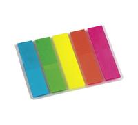 Marque-pages étroit plastique Bruneau couleurs vives - distributeur de 125 feuilles - Marque-pages pour repérer & marquer - Bruneau
