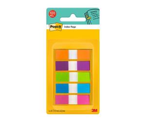 Marque-pages étroits plastique couleurs assorties Post-it - distributeur de 20 feuilles