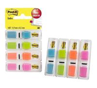 Marque-pages étroits - POST-IT - Lot de 140 - Couleurs vives - Distributeurs blancs
