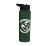 Marque-pages inventés par Quitters Bookworm Squelette Reading Stainless Steel Insulated Water Bottle