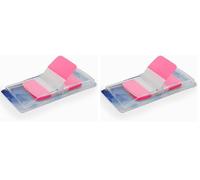 Marque-pages plastifiés repositionnables 40 feuilles 45 x 25mm (rose) (Lot de 2)