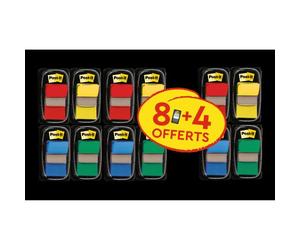 Marque-pages plastiques Post-it - Lot de 12