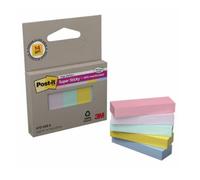 Marque-Pages Post-it Autocollants Super sticky PEFC petite taille 15 x 50 mm Couleurs assorties 5 x 70 feuilles