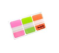 Marque-pages rigides - POST-IT - Lot de 88 - Couleurs vives - Rose, vert, orange