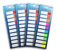 Waytex 800 Marque-pages papier repositionnables 10 mini blocs de 20 feuillets adhésifs couleurs néon et blanc 4,5x1,2 cm 10 Blanc/Couleur néon G