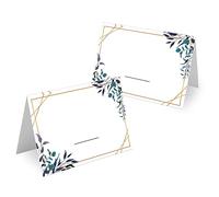 Marque place mariage noel anniversaire 7,4 x 10,5 cm - Porte nom table pour écrire en nombreux modèles différents (50x pièces, Design 1)
