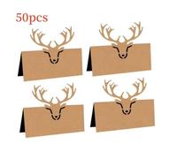 Marque place - Non spécifié - 50 cartes - Couleur peau de vache - Papier kraft - 9x4.5CM