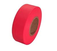 Marque réfléchissante Ruban de signalisation en PVC 10 rouleaux, ruban Non adhésif, banderole fluorescente rayée, marquage des arbres for l'identification extérieure(Red)