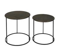 marque The Home Deco Factory Lot de 2 Tables d'appoint gigognes métal