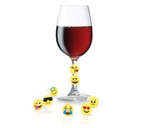 Marque-verre Vin Bouquet Émoticônes (x8) Jaune TU