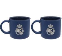 Marques CyP - Real Madrid, Mug, Mug en céramique, Vaisselle, Petit-déjeuner, Mugs originaux, Couleur bleue, Produit officiel (Lot de 2)