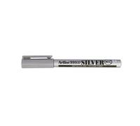 artline 48963 Marqueur pointe extra fine conique 0,8 mm permanent tous supports corps métal encre pigmentée résiste eau Argent Assorties