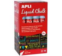 Marqueur à craie liquide Apli Blue - Pointe ronde - Idéal pour les tableaux noirs, le plastique, les fenêtres, la céramique, le vinyle, le métal, etc. - Facile à effacer - Séchage rapide - Utilisation