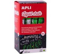 APLI 16903 - Marqueurs à craie effaçable, 5,5 mm, liquide craie pointe ronde, vert