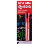 Apli 13957 - Marqueur Craie Liquide Effaçable Pointe Ronde Écriture Rouge Diàmètre 5.5mm