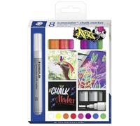 Marqueur à la craie - STAEDTLER - Lumocolor - 8 pièces - Effaçable - Opaque - Pointe ogive