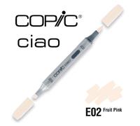 COPIC Ciao E02, Fruit Pink, marqueur twin avec une pointe moyenne et une pointe pinceau