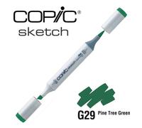 COPIC Sketch G29, Pine Tree Green, Twin Marker avec une pointe moyenne et une pointe brosse