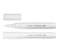 Pilot Pen Marqueur à pigment Pintor – Pointe fine – Blanc 541544
