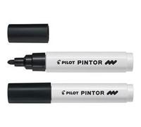 PILOT Lot de 6 Marqueurs à pigment PINTOR pointe moyenne ogive noir