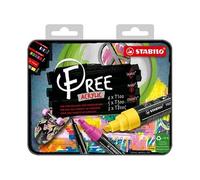 Kit De Création De 11 Marqueurs Stabilo Free Acrylic Pointes Mixtes