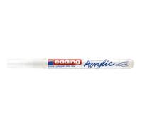 EDDING Marqueurs acryliques 5300 - Lot de 6 - Blanc trafic - Pointe fine 1-2 mm - Imperméable