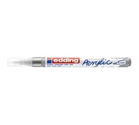Edding 5300 Marqueur acrylique fin - argent - 1 feutre acrylique imperméable - pointe ronde fine 1-2 mm- peinture acrylique pour peindre sur la toile, le papier kraft, le bois et la pierre