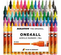 Marqueur acrylique Molotow ONE4ALL Complete Set 4 mm 74 teintes