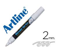 Marqueur artline fenêtres pointe fibre acrylique conique 4mm encre liquide craie pigmentée base eau inodore blanc
