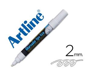 Marqueur artline fenêtres pointe fibre acrylique conique 4mm encre liquide craie pigmentée base eau inodore blanc