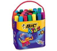 Marqueur bic kids décoralo inodore inséchable air pointe ogive indéformable bloquée couleurs très vives pot 30 unités