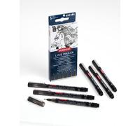 Marqueur Calibré Derwent Line Maker 6 Fineliners Encre Noir
