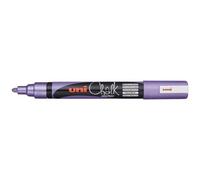 uni-ball 186220 UNI CHALK Marqueur pour fenêtre et craie avec pointe ogive PWE-5M Violet métallisé