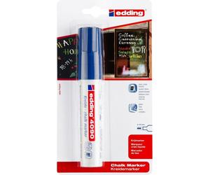 Marqueur craie edding 4090 4-15mm bleu Paquet de 6 pièces