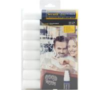 Marqueur craie, épaisseur : 7-15 mm, blanc, set de 8 pièces