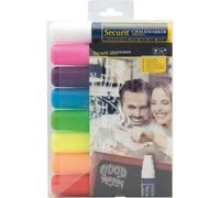 Marqueur craie, épaisseur : 7-15 mm, div. couleurs, set de 8 pièces