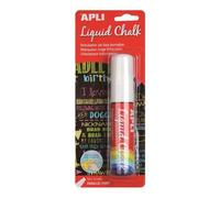 Apli 13960 Marqueur craie liquide effaçable blanc - pointe biseautée 10 x 15 mm