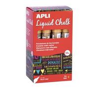 Marqueur Craie Liquide Pointe Ronde 5,5 Mm Or 12 U.