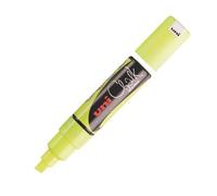 Marqueur craie liquide Uni-Ball Chalk pointe biseautée large 8 mm - jaune