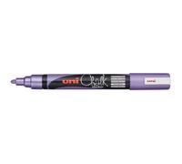uni-ball 186220 UNI CHALK Marqueur pour fenêtre et craie avec pointe ogive PWE-5M Violet métallisé